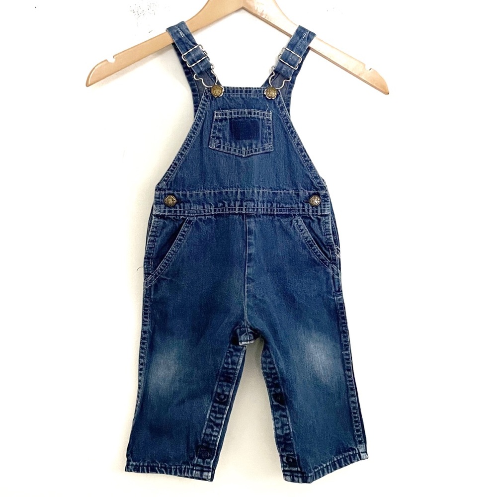 Vintage OshKosh B’Gosh Denim Jean Bib Overalls Unisex Toddler Size 24 Months